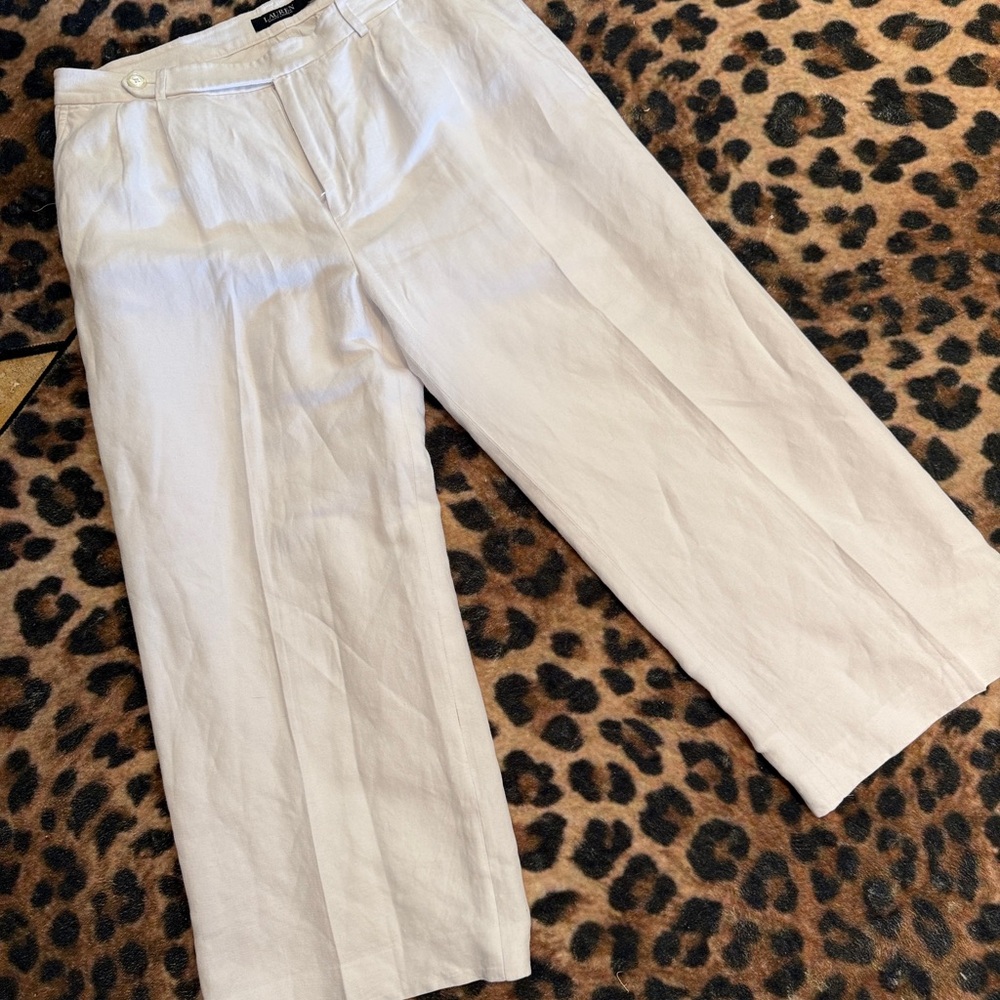 Cropped Linen Trousers
